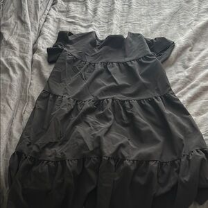 Elegant Black Tiered Dress